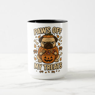 Pads Off My Leckereien Halloween Mops Kostümgestal Tasse