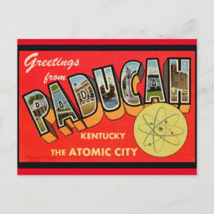 Paducah Kentucky AtomCity Vintag Gruß  Postkarte