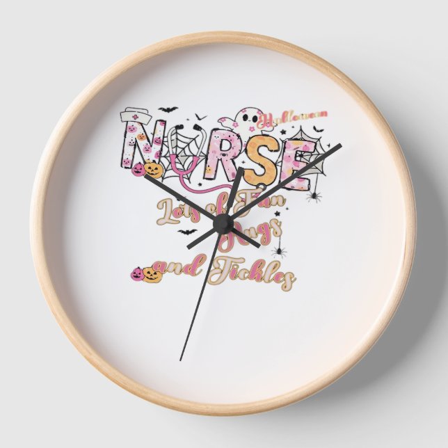 Paediactric Nurse Fun Halloween Design Essential T Uhr (Vorderseite)