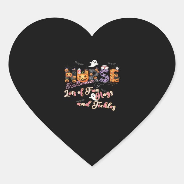 Paediactrics Nurse Fun Halloween Design Essential Herz-Aufkleber (Vorderseite)
