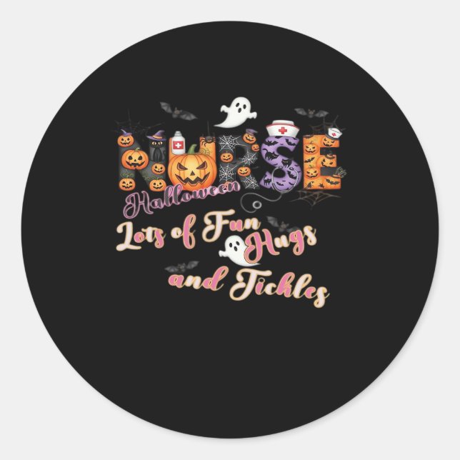 Paediactrics Nurse Fun Halloween Design Essential Runder Aufkleber (Vorderseite)