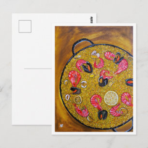 Paella De Marisco Gemälde von Alfred Fox Postkarte