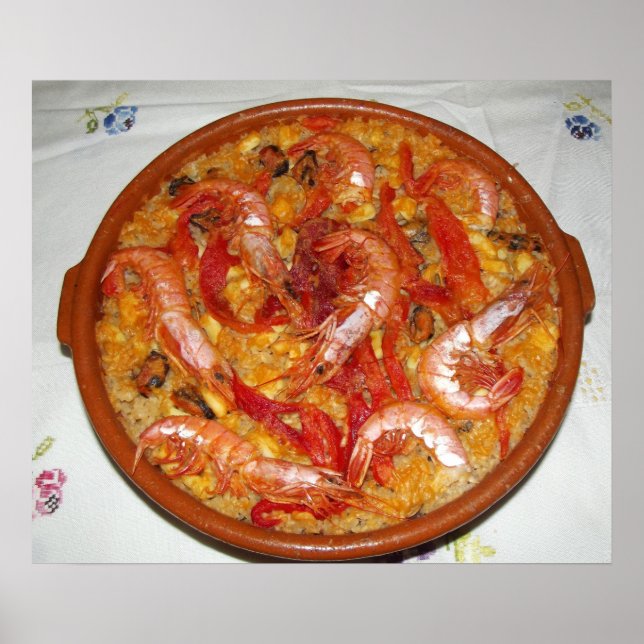 Paella De Marisco Póster Poster (Vorne)
