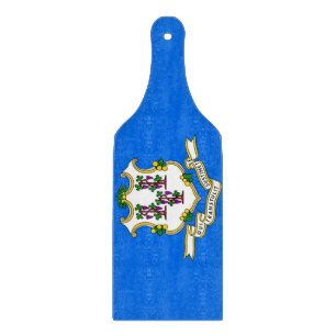 Pagaie de planche à découper en verre avec drapeau