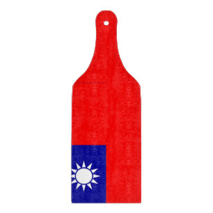 Pagaie de planche à découper en verre avec drapeau