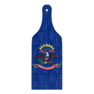 Pagaie de planche à découper en verre avec drapeau