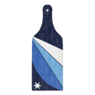 Pagaie de planche à découper en verre avec le drap