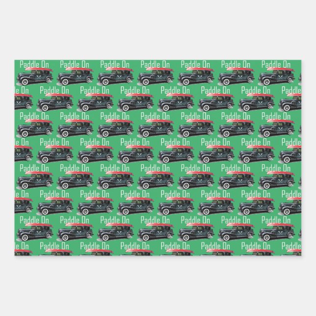 Pagaie Sur Voiture Classique Conception - Papier E (Devant)