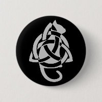 Pagan Celtic Triquetra Cat Silhouette