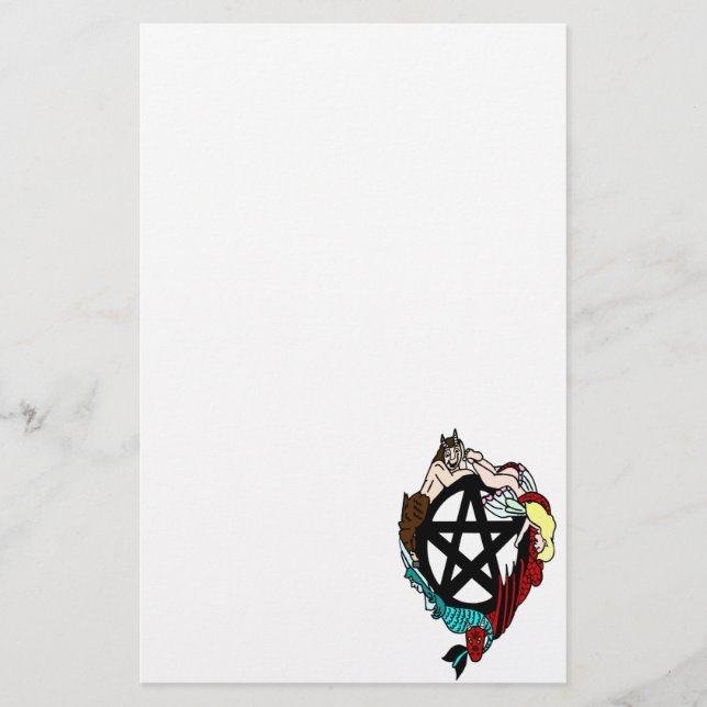 Pagan Elemental Fee Pentagramm Briefpapier (Vorderseite)