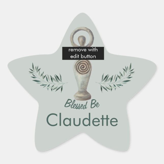 Pagan Goddess Personalisiert Stern-Aufkleber (Vorderseite)