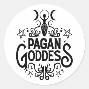 Pagan Goddess Runder Aufkleber