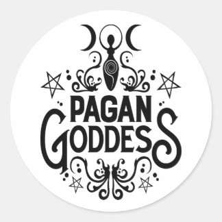 Pagan Goddess Runder Aufkleber
