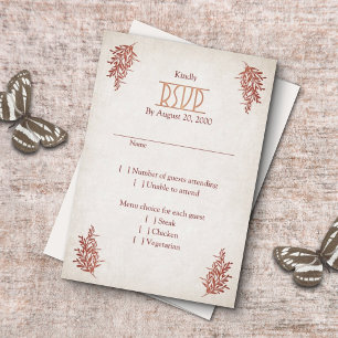 Pagan Handfasting Wedding RSVP Karte