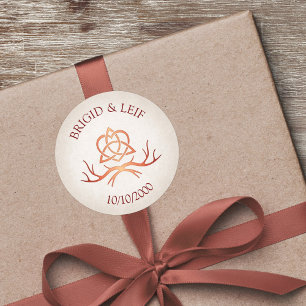 Pagan Handfasting Wedding Runder Aufkleber