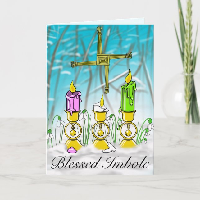 Pagan Imbolc Faltkarte Karte (Vorderseite)