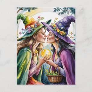 Pagan Lesbian Hexen Postkarte