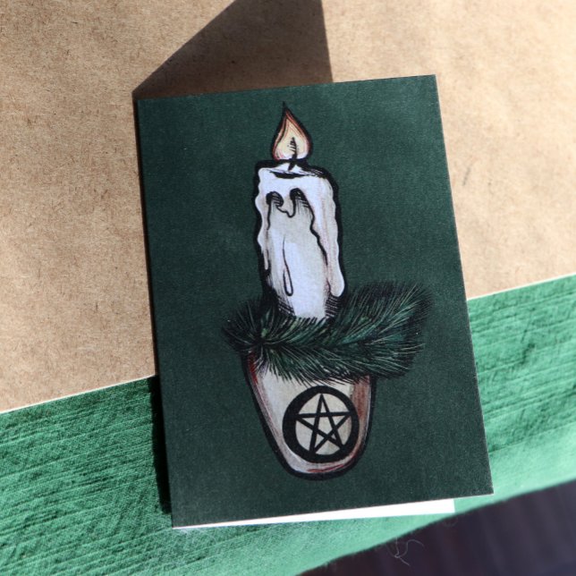 Pagan Weihnachten Candle wicca Karte (Von Creator hochgeladen)