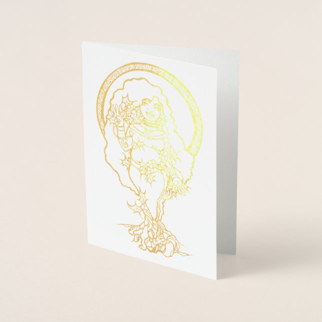 Pagan Weihnachten Goddess Folienkarte (Vorderseite)