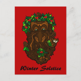 Pagan Weihnachten Greenman Postkarte