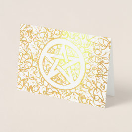 Pagan Weihnachten Pentagram Folienkarte