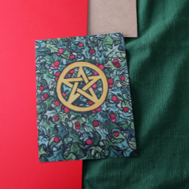 Pagan Weihnachten Pentagram Karte