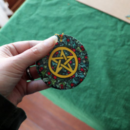 Pagan Weihnachten Pentagram Keramik Ornament