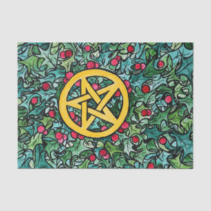 Pagan Weihnachten Pentagram Seidenpapier