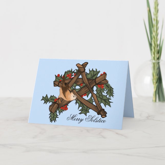 Pagan Weihnachten Solstice Card Karte (Vorderseite)