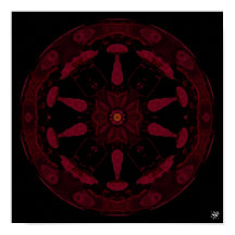 Pagan Wheel v2 - pareidolische Muster Plakat