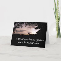 Pagan Wicca Sympathy Card