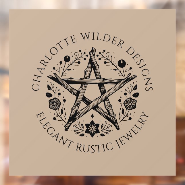 Pagan Wiccan Rustic Kraft Jewelier Designer Fensteraufkleber (Blatt 2)