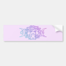 Pagan Wiccan Triple Moon Goddess Autoaufkleber