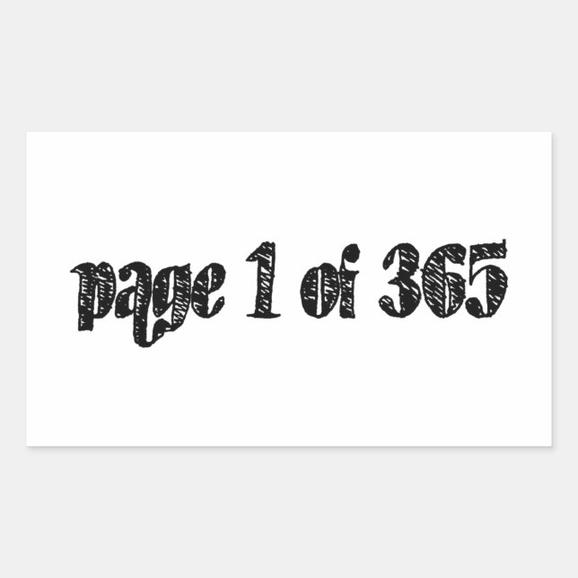 Page 1 of 365 rechteckiger aufkleber (Vorderseite)