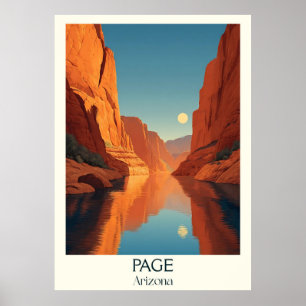 Page Arizona Vintage voyage Poster   Retro Horsesh