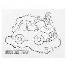 Page Carwash Man Coloriage