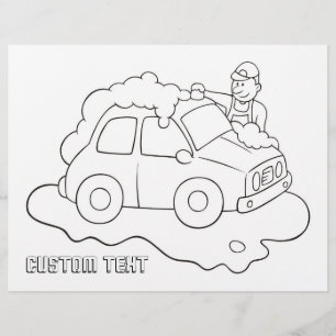 Page Carwash Man Coloriage
