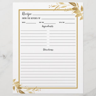 Page Classeur de la recette botanique du feuillage