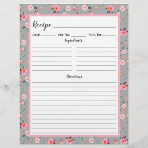 Page Classeur de la recette de motif de fleurs ros