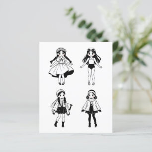 Page Color Me pour enfants 4 filles
