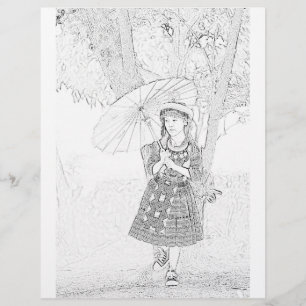 Page Couleur fille mignonne