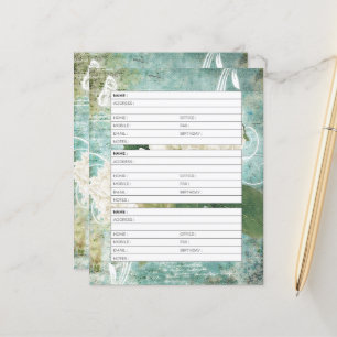 Page de carnet d'adresses d'hortensia blanc