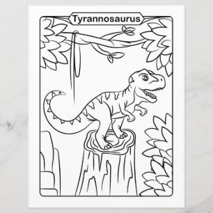 Page de coloration de dinosaures - Tyrannosaurus