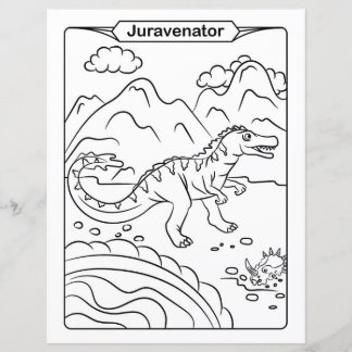 Page de coloriage des dinosaures - Juravenator