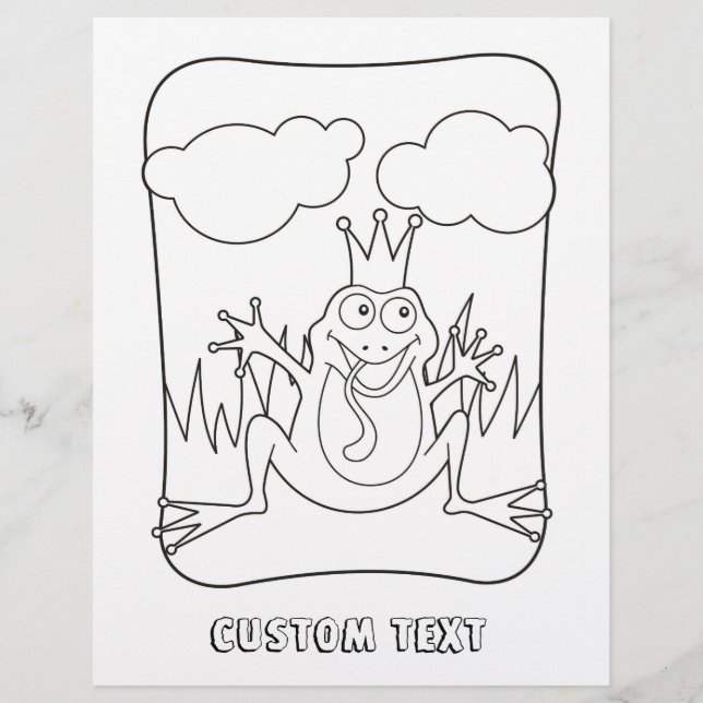 Page de coloriage du Prince Grenouille (Devant)