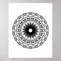 Page de coloriage Mandala do-it-yourself affiche d