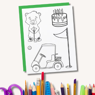 Page de coloriage Mini Putt Putt d'anniversaire av