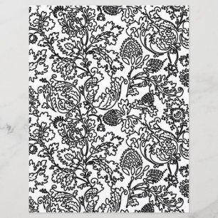 Page de coloriage pour adultes - Jacobean Floral D