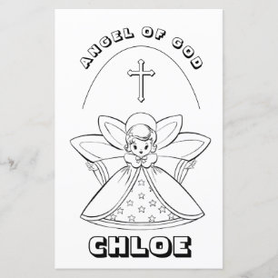 PAGE DE COLORURE ANGE DE DIEU PRIÈRE