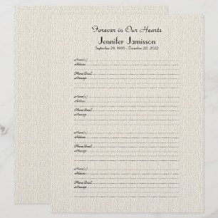 Page de connexion Faux Burlap